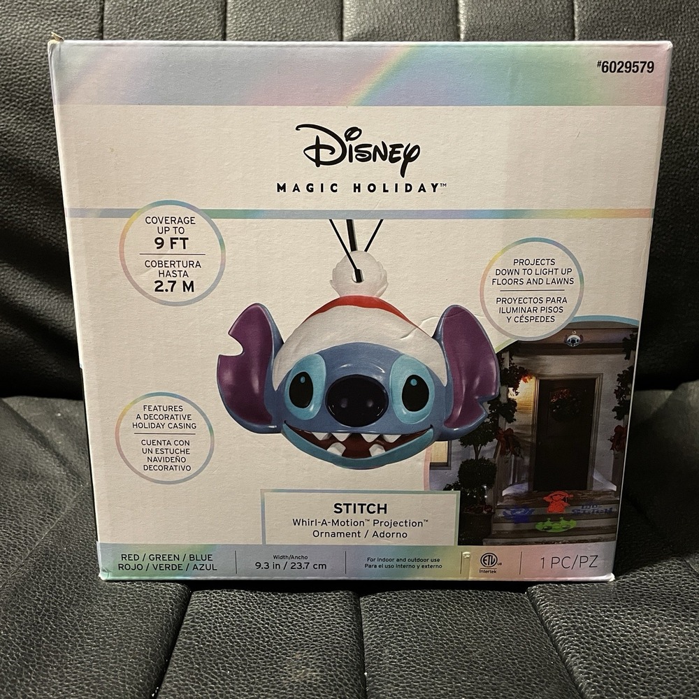 Disney Stitch Whirl-A-Motion Projection Ornament Magic Holiday Indoor Outdoor